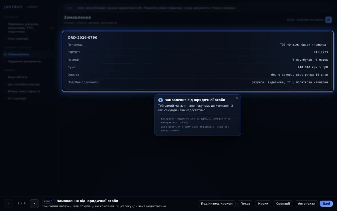 Замовлення від юридичної особи